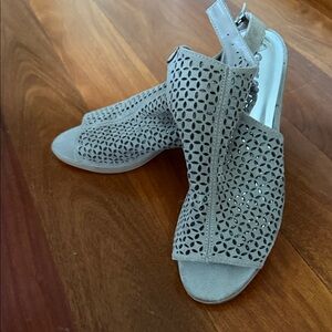 Carlos by Carlos Santana Perforated Gray Sandals